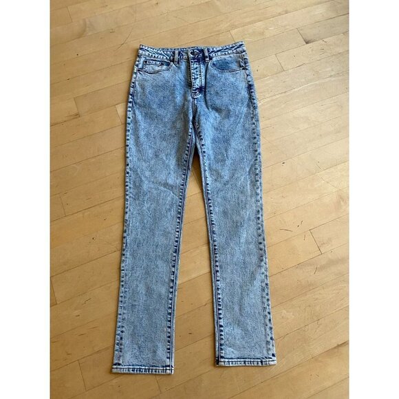 six week Residency BNWOT  slim straight jeans sz 31 button fly acid indigo - Picture 2 of 10